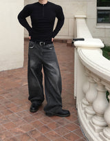 No.1368 side custom denim wide PT