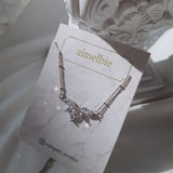 [VIVIZ Eunha Necklace] Heavenly Crystal Necklace - Silver (Regular Length Version)