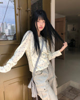 Nichu Flower Pattern Cardigan