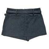 クラシックモデーンベルトミニスカートパンツ (3 colors)
