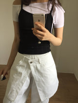 Unbalanced Tie T-Shirt (4color)