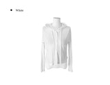 Ern Slim Button Hood See-Through Cardigan