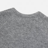 フィットリブマッスルラグランブラッシュドロングスリーブTシャツ
