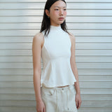 ポルカクレープスリーブレストップ cream
