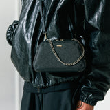 saffiano trapezium chain bag