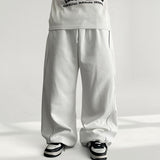 Hearts waistband side pintuck hem string wide training pants (4 colors)
