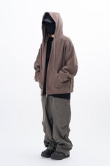 Ard Two Way Pigment Hooded Zip-Up