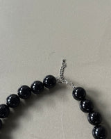 18 mm ブラックパールボールネックレス