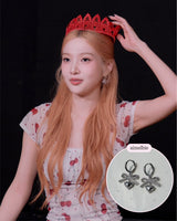 [Hearts2Hearts Yuha Piercing] コケットレースリボンリボン＆ハートハギーズピアス