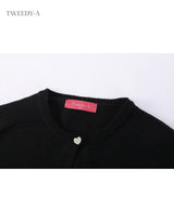 Catherine Hart one-button knit cardigan