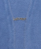 Chain Link Furry Cardigan _ SKY BLUE