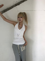 WRAP HALTERNECK SLEEVELESS