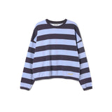ビッグストライプTシャツ_スカイブルー