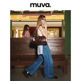 muva. Shao‑Mai Dumpling Underarm Bag, Genuine‑Leather Original Elegant Large‑Capacity Shoulder Purse for Women, New Arrival Aug 2