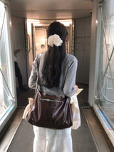 ピローリボンバッグ_chocolate brown
