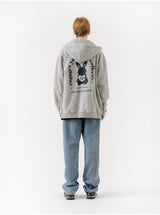 BLACKBUNNY BACK HOODIE ZIP-UP