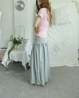 MELLOW SHIRRING LONG SKIRT