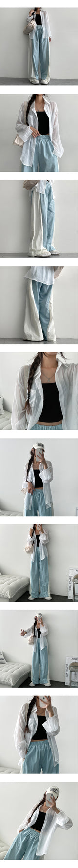 Roa Basic Linen Gauze Summer Shirt