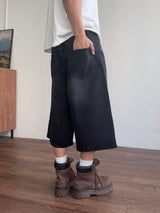 Plain Washed Bermuda Denim (2color) (No.961)