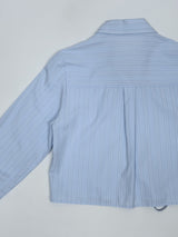 Ribbon Stripe Crop Shirt