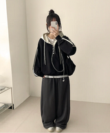 エンジェルウィングスターポケットエンブロイダリーワイドバンディングパンツ