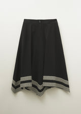 シアーサッカーフレアドマキシスカート (Navy)