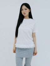 フリル カンカンTシャツ(WHITE)