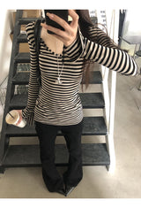 Stripe slimline long-sleeve t-shirt