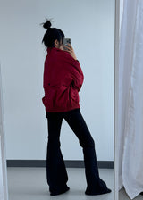 HIP SHIRRING BOOTS CUT PANTS