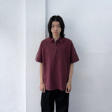 ウォッシュドハーフジップポロTシャツ