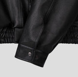 Brick pocket leather jacket