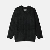 ASCLO ウールクラフト ツイスト Vネックニット(3color)