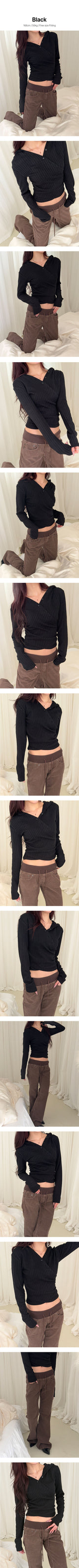 Golgi cross hoodie top(3color)