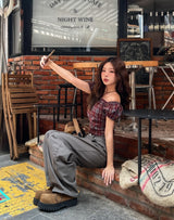 Moko Stud Balloon Wide Cotton Pants