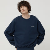 ロゴダメージスウェットシャツ WHITE NAVY