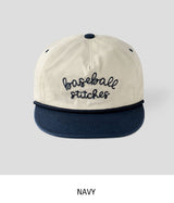 Rope Lettering Leather Strap Camp Cap