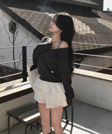 [Bellide made] コンマ、ディープVネックニット