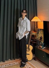 Hidden Pocket Oxford Shirt 3COLOR
