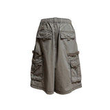 (3color) Structured Cargo Bermuda Pants