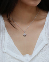 Double clover necklace SV (925 silver)