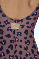 [Sweetie Leopard_brown]Uバック ワンピース スイムウェア