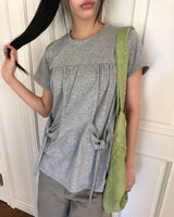 Hues Ribbon Pocket Short Sleeve T-Shirt