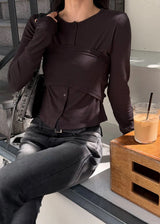 Bustier set cardigan(4color)