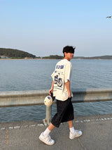 [Linen] カーペンダーバンディングバミューダパンツ