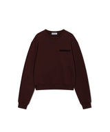 Men's エッセンシャルクロップスウェットシャツ- バーガンディー