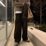 [In-house production]  ファーストコーデュロイカーゴストリングワイドパンツ