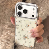 Vintage Coated Flower Print iPhone Case