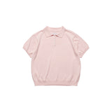 26SS WOMAN ベーシック半袖カラーニット
