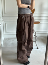 Pigment washing crop t-shirts(4color)