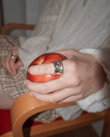 [925SILVER] STARRY CREAM STAR PATTER RING